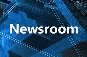 News Text overlaying a technology background
